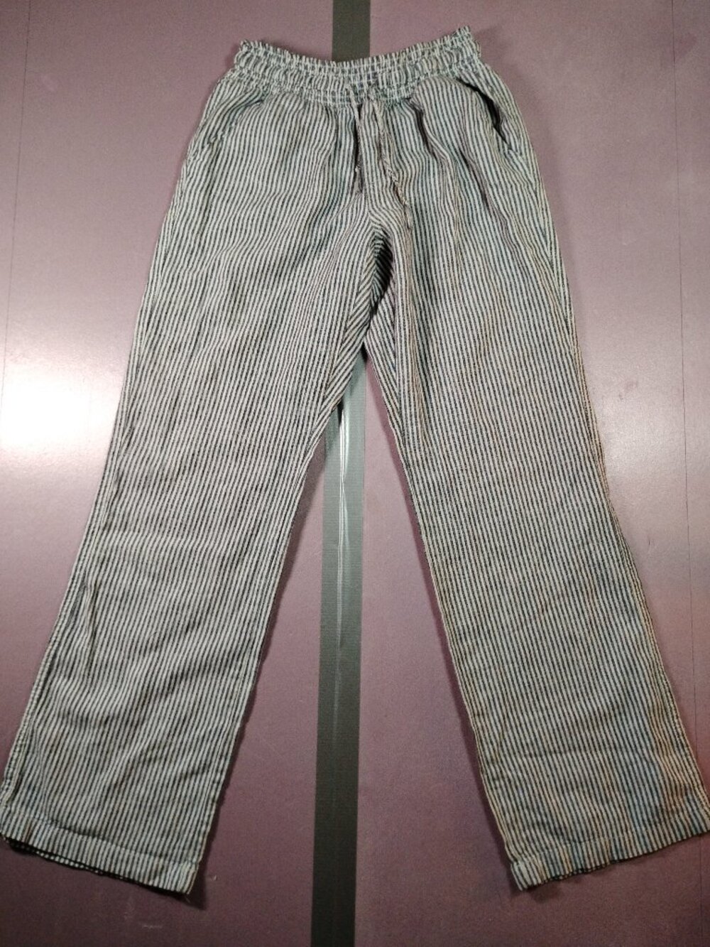 Ocean Heritage Striped Drawstring Pants Size Large Casual Lounge Beach